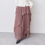 ラッフルボリュームチュールスカート