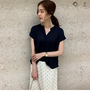 ＮＡＮＯＴＥＸスキッパー後カットブラウス