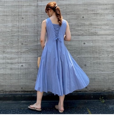 バックレースアップワンピース