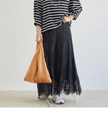 レースフレアーマキシスカート
