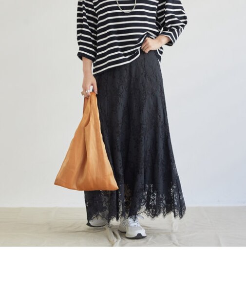 レースフレアーマキシスカート