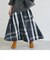 チェックボリュームスカート