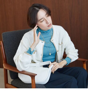 ツイードニットカーディガン