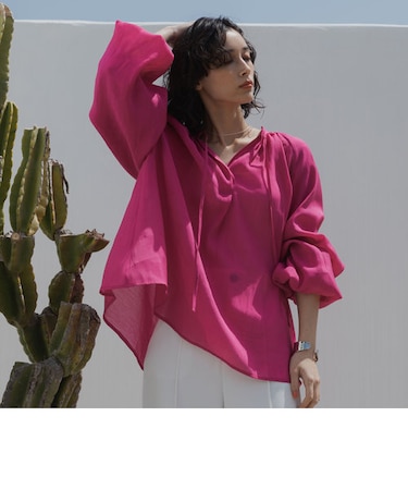 袖バルーンボリュームブラウス2