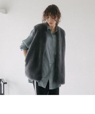 ミドル丈ボアベスト