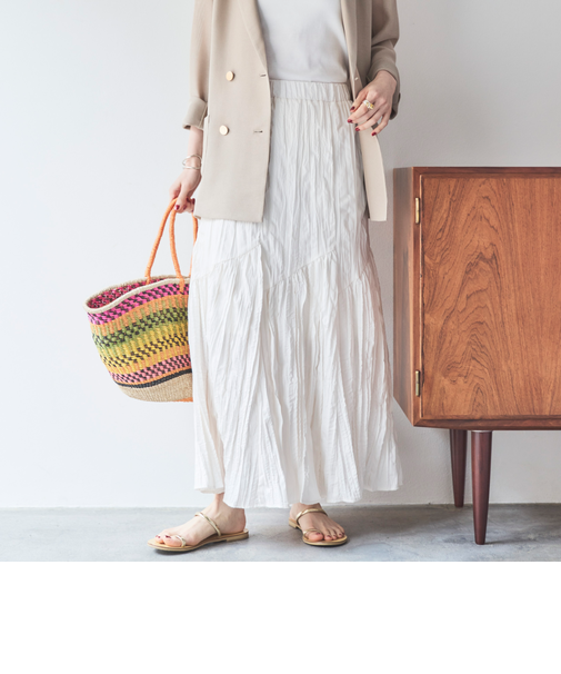 ワッシャーフレアスカート