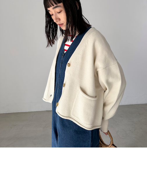 コットンオーバーカーデ