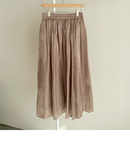 エアメタルサテンスカート