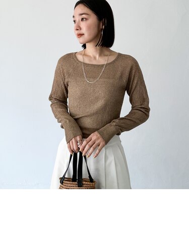 ラメシアーリブニット