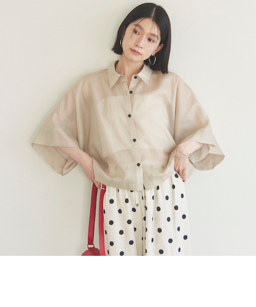 シアーチンツドルマンシャツ