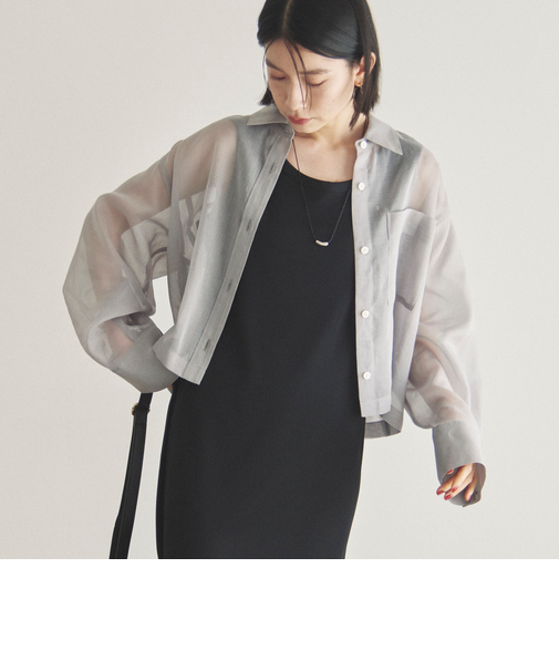 ソフトオーガンジーシアーショートシャツ