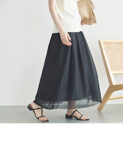 メッシュタックスカート