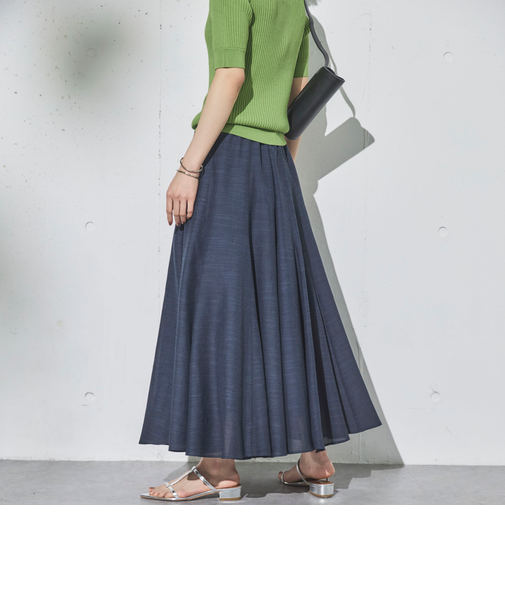 ランダム切替ギャザーフレアスカート