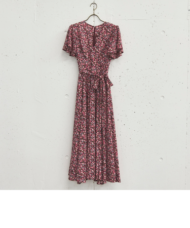 花柄カシュクールワンピース