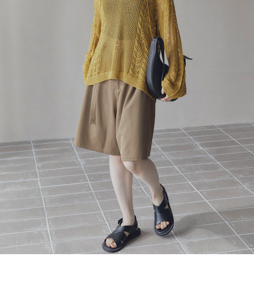 ベルト付ショートパンツ
