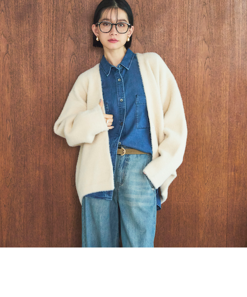 ダブルフェイスシャギーカーデ