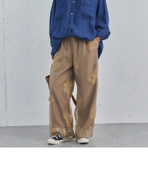 刺繍シアードロストパンツ