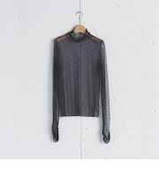 ドットチュールハイネックプルオーバー