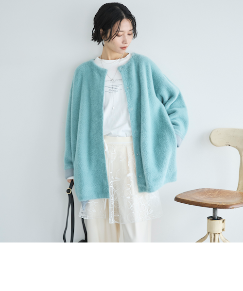 Wフェイスシャギーフーディ―ブルゾン｜ドゥ・アルシーヴの通販｜&mall