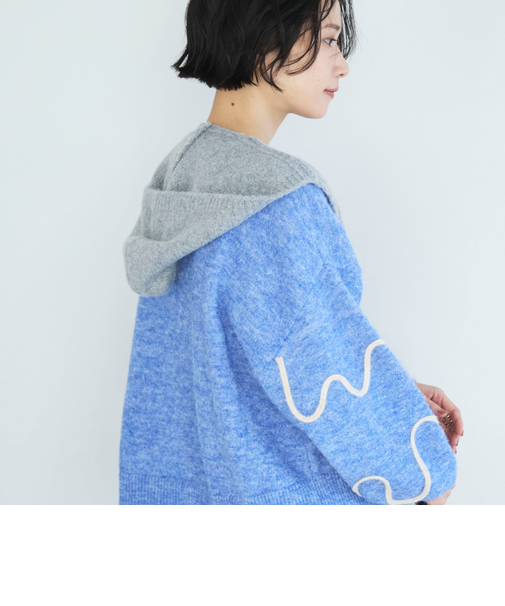 ニットフーディーマフラー