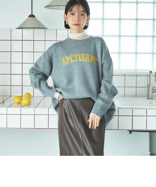 ドゥ アルシーヴ（Doux archives）/カレッジロゴニットプルオーバー カレッジロゴニットプルオーバー｜ドゥ・アルシーヴの通販｜&mall