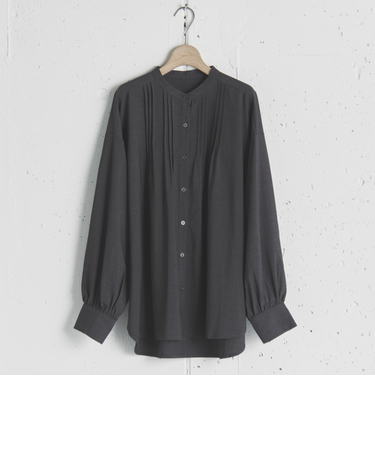 ピンタックバンドカラーシャツ