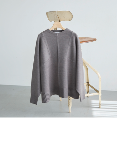 マシンウォッシャブルニットプルオーバー