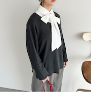 ボウタイ取り外しシャツ