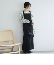 ピグメント加工フロントZIPジャンスカ