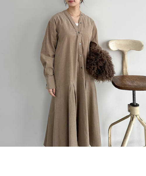 コーデュロイカラーレスワンピース｜ドゥ・アルシーヴの通販｜&mall