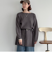 2Wayベルト付きチュニックワンピース