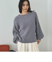 ラメモールヤーンニット