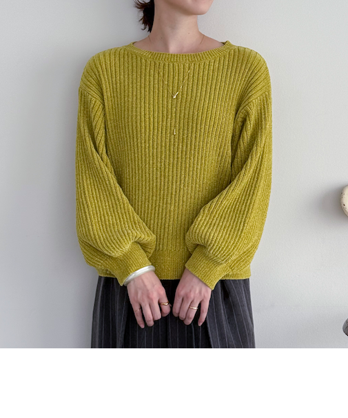 ラメモールヤーンニット