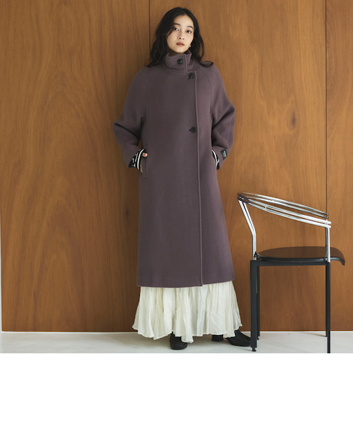 スタンドカラーコート