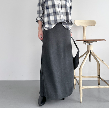 両面起毛ナロースカート
