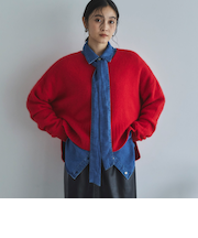 ソフトデニムボウタイシャツ