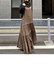 ピンタックティアードキャミワンピース