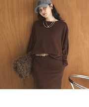 両面起毛ドルマンプルオーバー