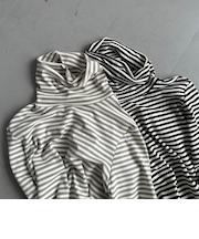 ボーダータートルネックインナー