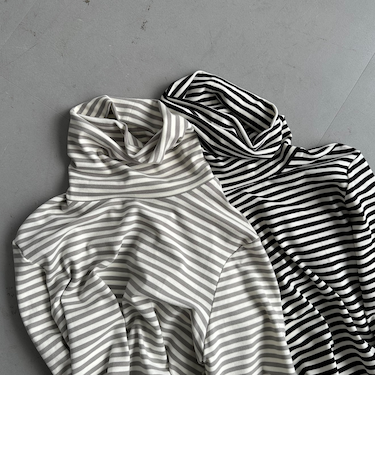 ボーダータートルネックインナー