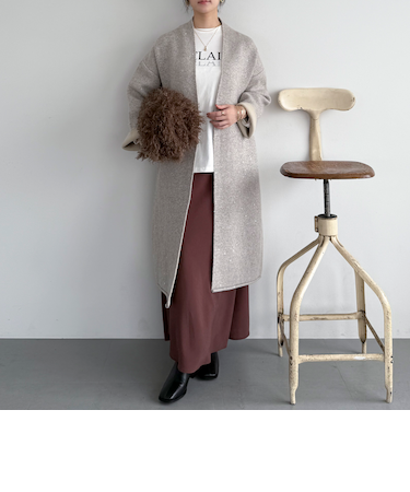 ラメ混Ｗフェイストッパーニット