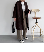 ラメ混Wフェイストッパーニット