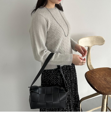 シャギーリブニットプルオーバー