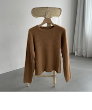 シャギーリブニットプルオーバー