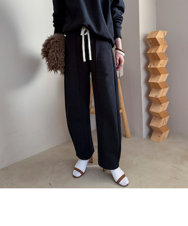 裏起毛カーブパンツ