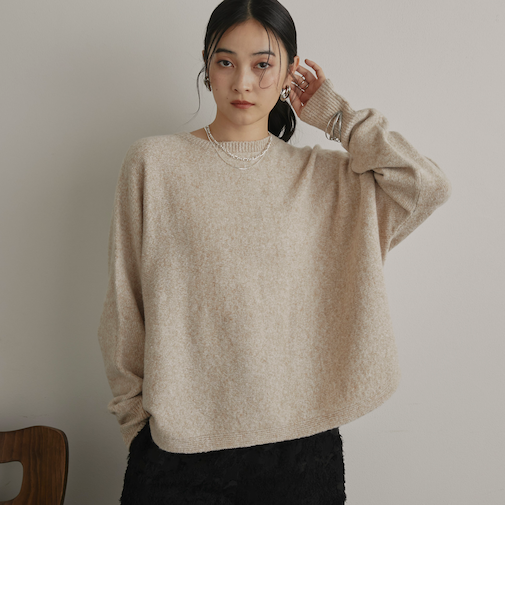 【マシンウォッシャブル】ドルマンニット