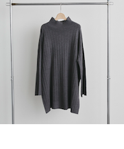 ワイドリブチュニックニット