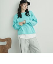 カーリングボートネックニットプルオーバー