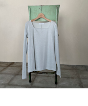 ラメスクエアネックロンTee