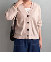 レイヤード風Ｖネックカーディガン